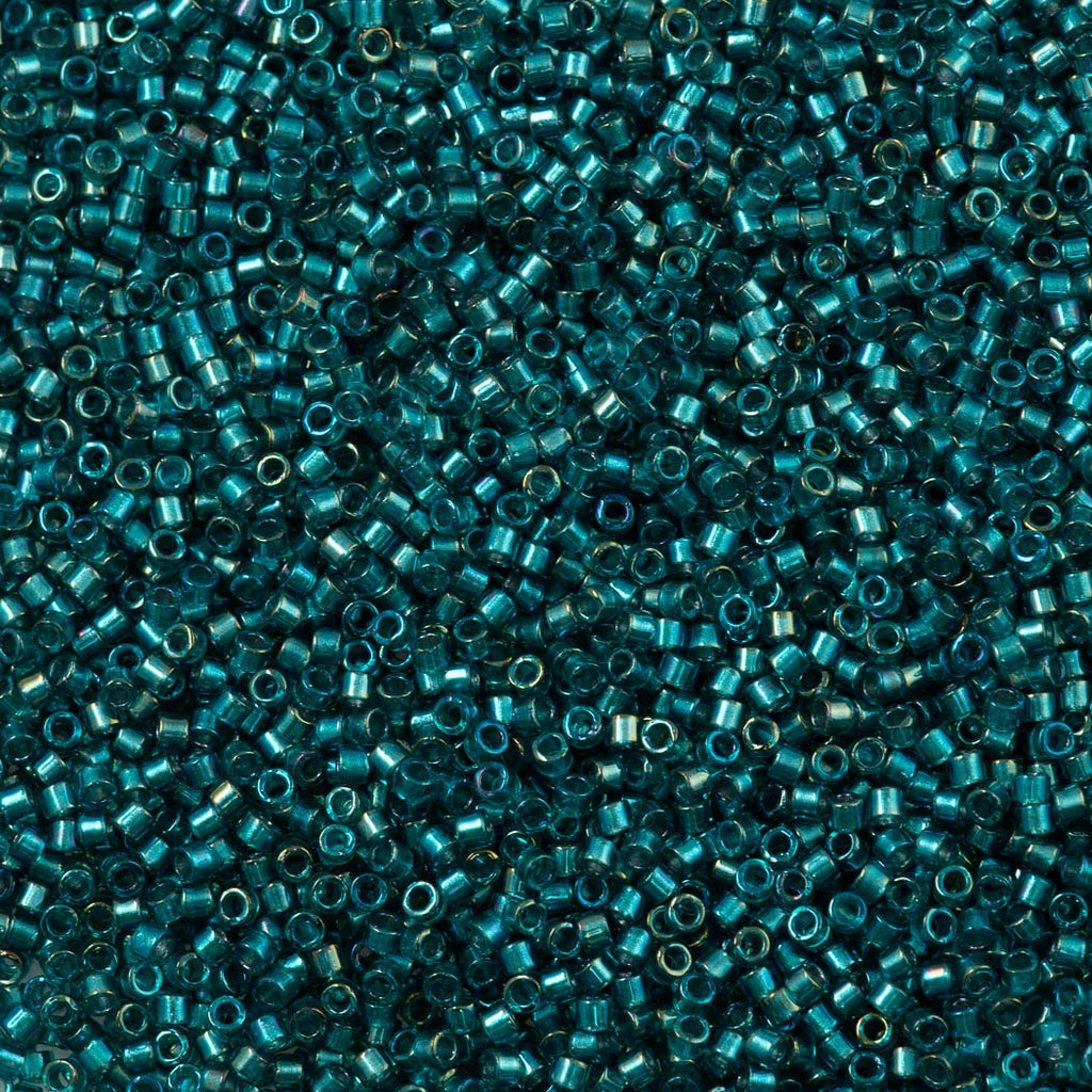 25g Miyuki Delica seed bead 11/0 Inside Dyed Color Teal Mermaid Treasure DB1769