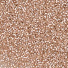 25g Miyuki Delica Seed Bead 11/0 Transparent Silver Lined Pink Mist DB1203