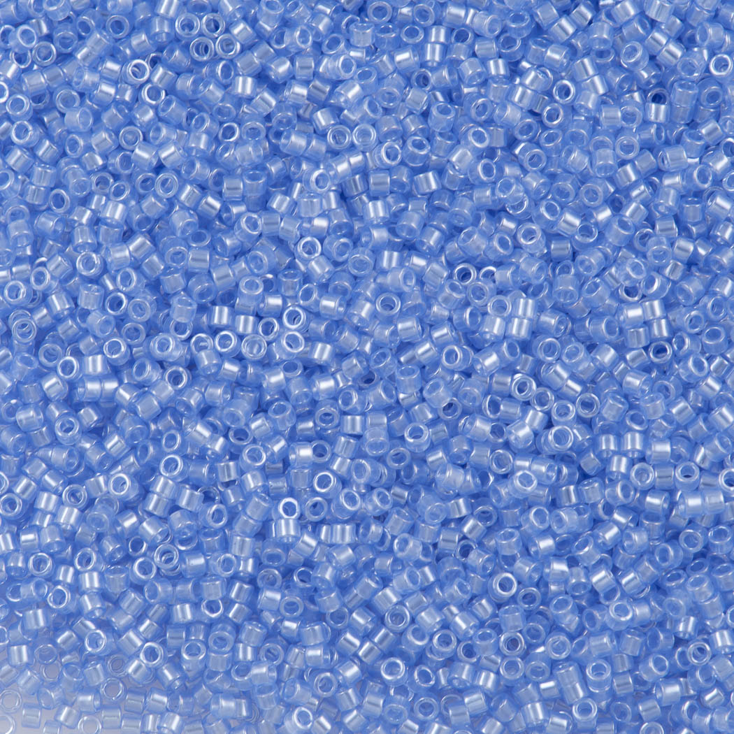 25g Miyuki Delica Seed Bead 11/0 Crystal Glazed Luster Dusky Blue