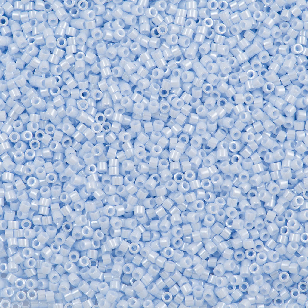 25g Miyuki Delica Seed Bead 11/0 Opaque Arctic Blue Luster DB1537