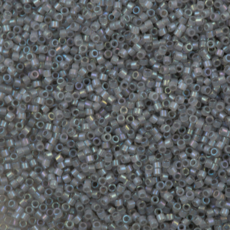 25g Miyuki Delica Seed Bead 11/0 Inside Dyed Color Cream Grey DB1770