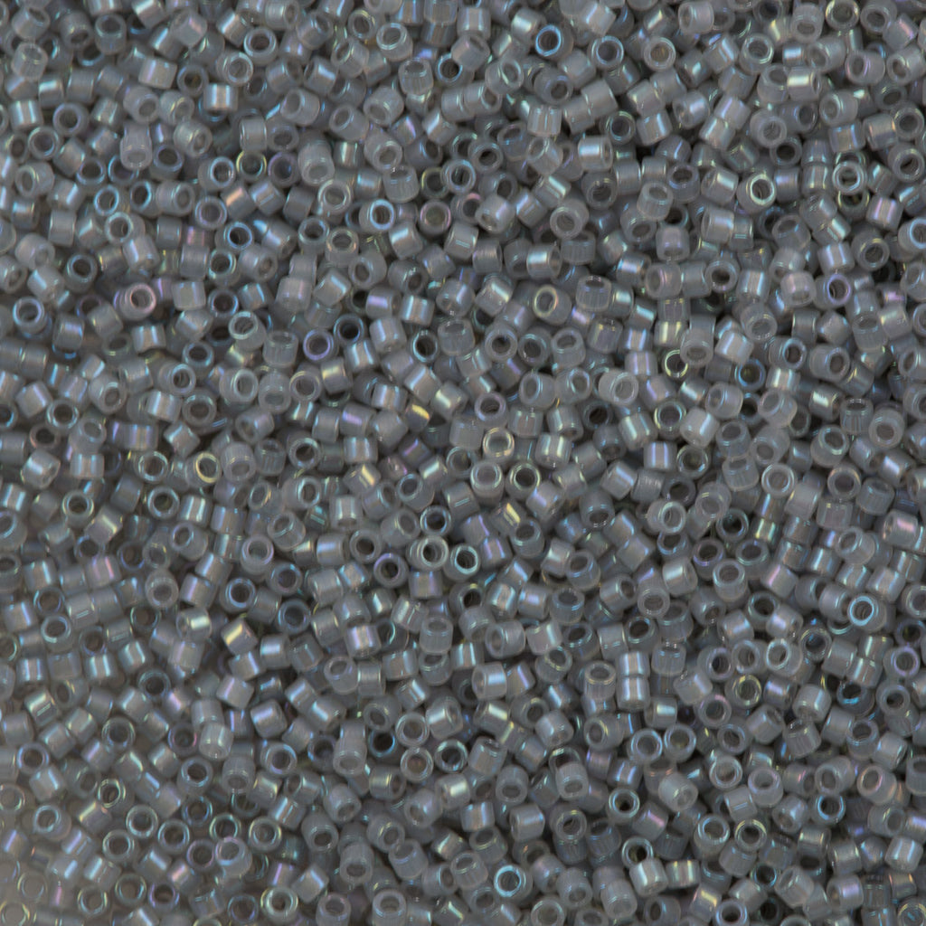 25g Miyuki Delica Seed Bead 11/0 Inside Dyed Color Cream Grey DB1770