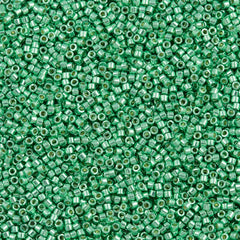 25g Miyuki Delica Seed Bead 11/0 Duracoat Galvanized Dark Mint Green DB1844