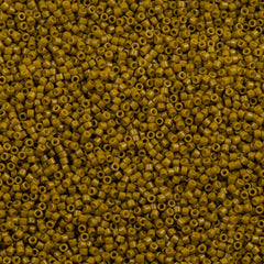 25g Miyuki Delica Seed Bead 11/0 Duracoat Dyed Opaque Spanish Olive DB2141