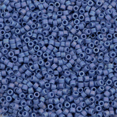 Miyuki Delica Seed Bead 11/0 Matte Opaque Glazed Mermaid Blue AB 2-inch Tube DB2318