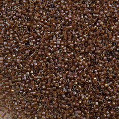 Miyuki Delica Seed Bead 11/0 Inside Dyed Color Dark Amber 2-inch Tube DB287