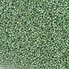 25g Miyuki Delica Seed Bead 11/0 Galvanized Light Green DB413