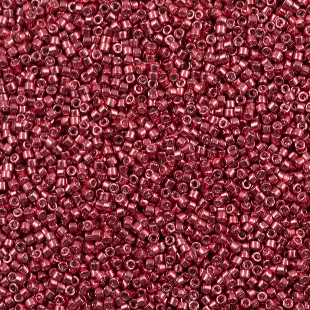25g Miyuki Delica Seed Bead 11/0 Galvanized Dyed Color Raspberry DB428
