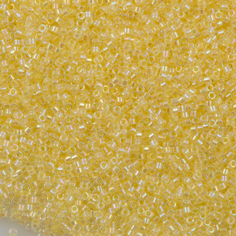 25g Miyuki Delica seed bead 11/0 Inside Dyed Color Soft Yellow AB DB53