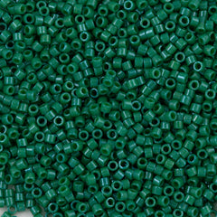 Miyuki Delica Seed Bead 11/0 Opaque Dyed Dark Green 2-inch Tube DB656