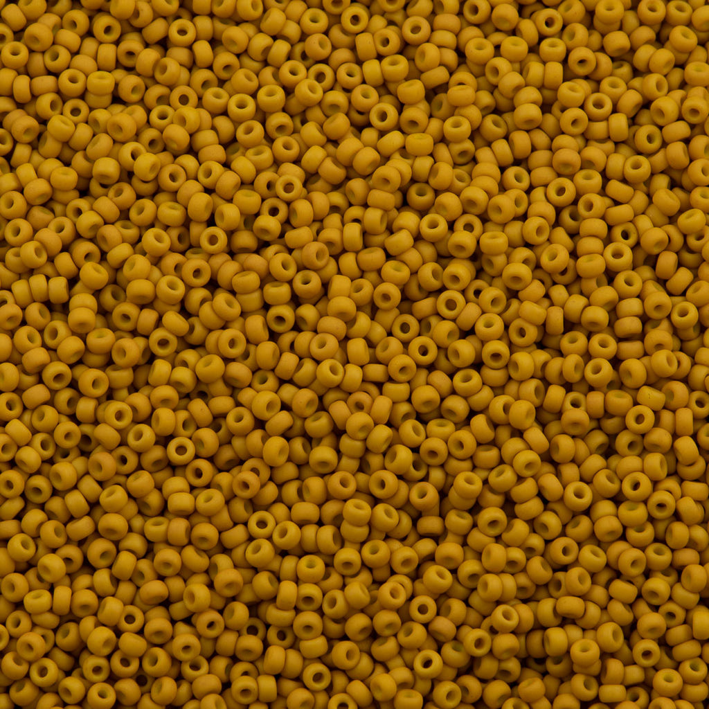 Miyuki Round Seed Bead 11/0 Matte Opaque Mustard (1233)