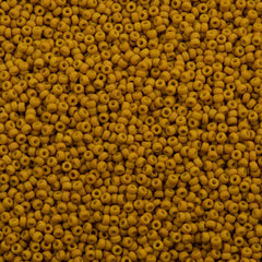 50g Miyuki Round Seed Bead 11/0 Matte Opaque Mustard (1233)