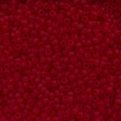 Miyuki Round Seed Bead 11/0 Matte Transparent Ruby 22g Tube (141F)