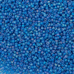 50g Miyuki Round Seed Bead 11/0 Matte Capri Blue AB (149FR)