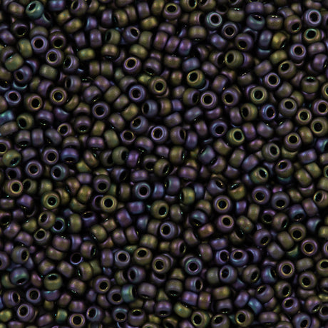 Miyuki Round Seed Bead 11/0 Matte Metallic Eggplant (2019)