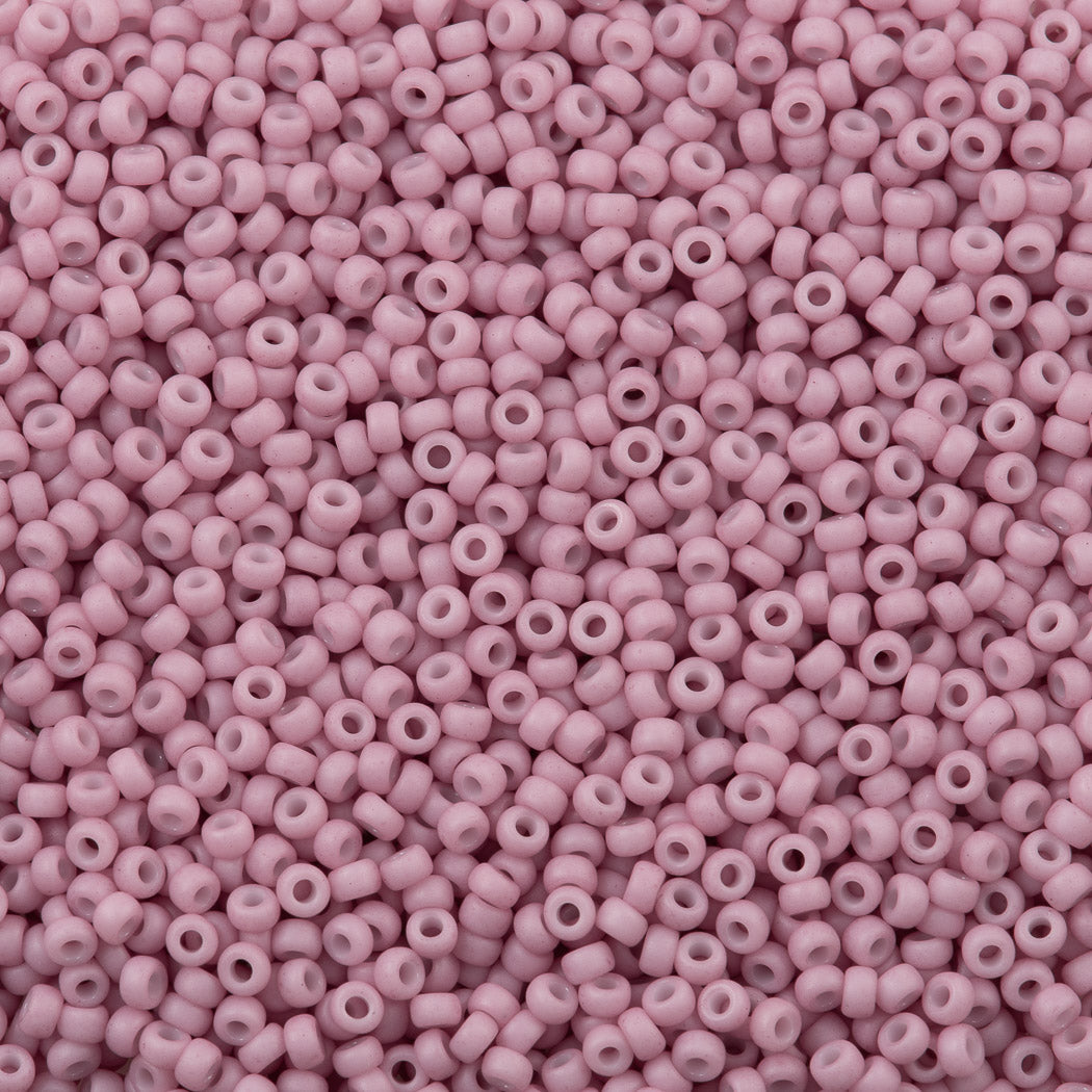 Miyuki Round Seed Bead 11/0 Opaque Matte Light Rose 22g Tube (2024)