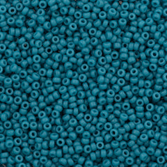 Miyuki Round Seed Bead 11/0 Opaque Matte Dark Teal Blue 22g Tube (2051)