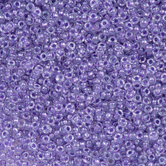 50g Miyuki Round Seed Bead 11/0 Inside Color Lined Purple Luster (2607)