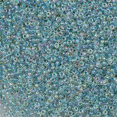 8g Miyuki Round Seed Bead 11/0 Inside Color Lined Seafoam AB (263)