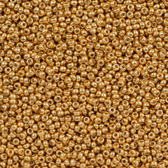 50g Miyuki Round Seed Bead 11/0 Duracoat Galvanized Gold (4202)