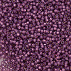 Miyuki Round Seed Bead 11/0 Duracoat Silver Lined Dyed Dark Lilac 22g Tube (4248)