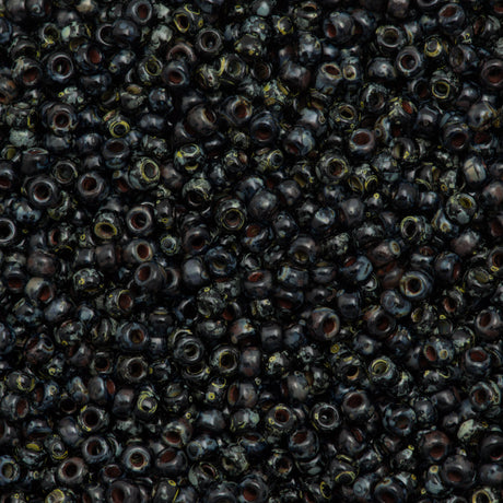 50g Miyuki Round Seed Bead 11/0 Picasso Smoky Black (4511)