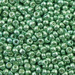 8g Miyuki Round Seed Bead 11/0 Galvanized Green (1074)