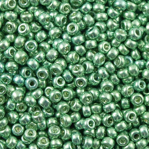 Galvanized Gold Miyuki Japanese round rocailles glass seed beads 11/0  Approximately 24 gram 5 inch tube