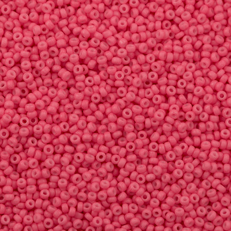 Miyuki Round Seed Bead 11/0 Opaque Matte Dyed Bright Pink (2045)
