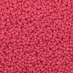 8g Miyuki Round Seed Bead 11/0 Opaque Matte Dyed Bright Pink (2045)