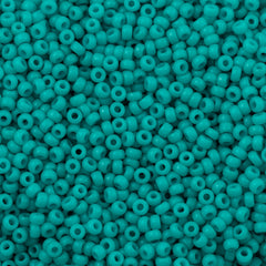 Miyuki Round Seed Bead 11/0 Opaque Matte Dyed Turquoise 22g Tube (2050)