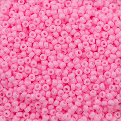 8g Miyuki Round Seed Bead 11/0 Opaque Dyed Soft Pink (415)