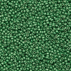 Miyuki Round Seed Bead 11/0 Duracoat Matte Galvanized Dark Mint Green 22g Tube (4214F)