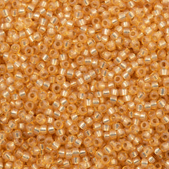 Miyuki Round Seed Bead 11/0 Silver Lined Apricot 22g Tube (552)