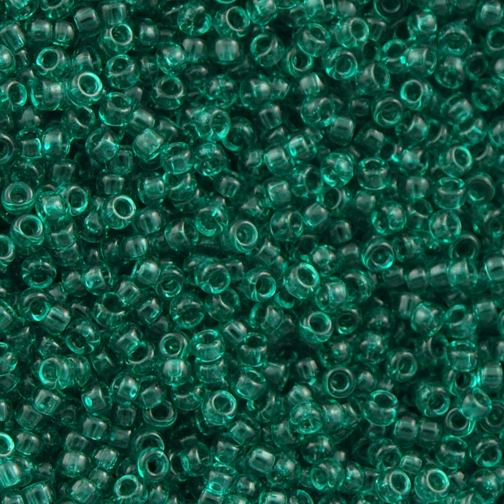 Miyuki Round Seed Bead 11/0 Transparent Dark Green (147)