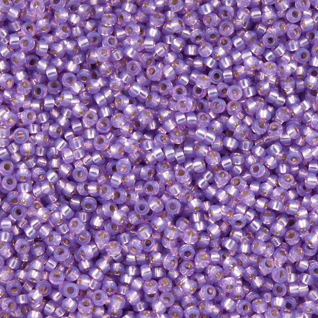 Miyuki Round Seed Bead 11/0 Ceylon Silver Lined Dyed Violet (574)