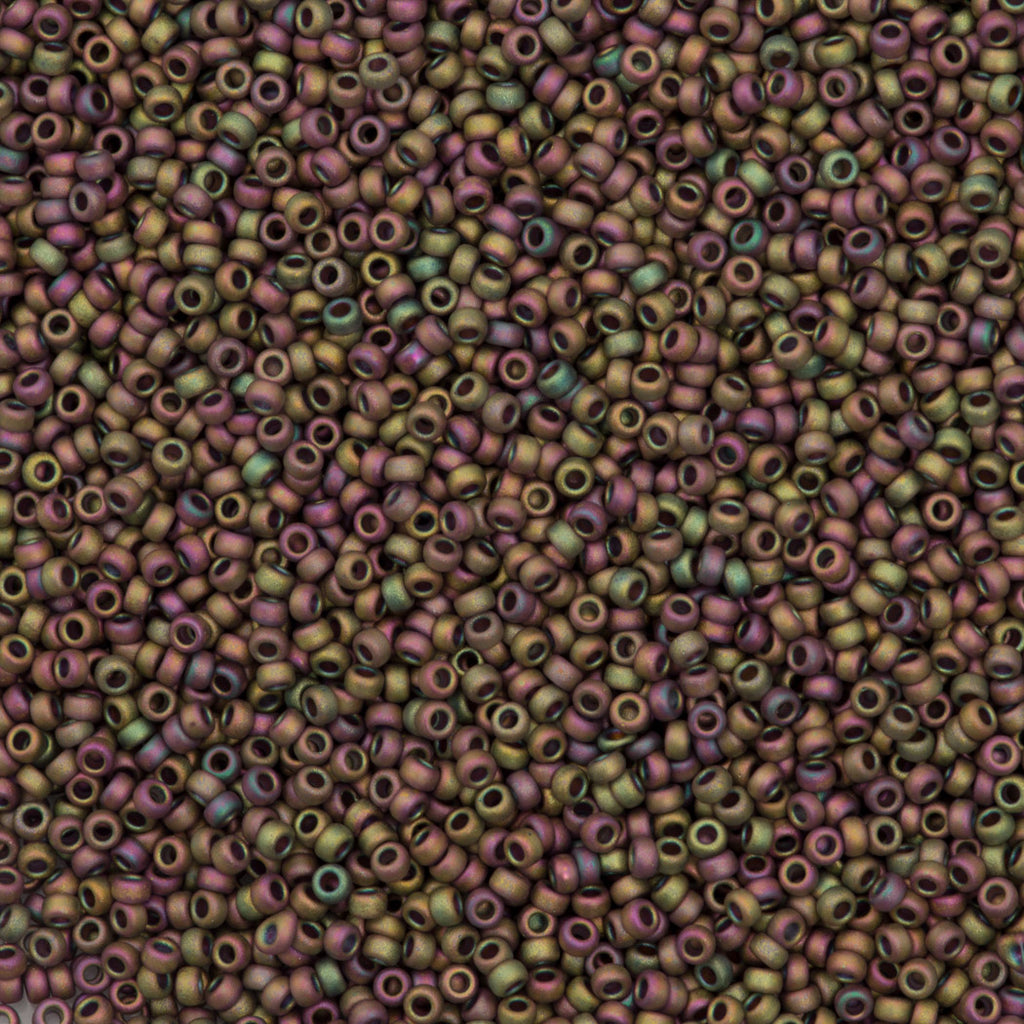 50g Miyuki Round Seed Bead 11/0 Opaque Matte Olive Rose (2035)