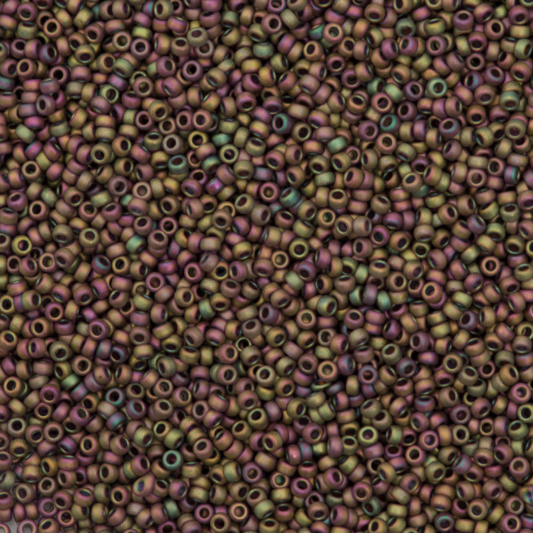 Miyuki Round Seed Bead 11/0 Opaque Matte Olive Rose (2035)