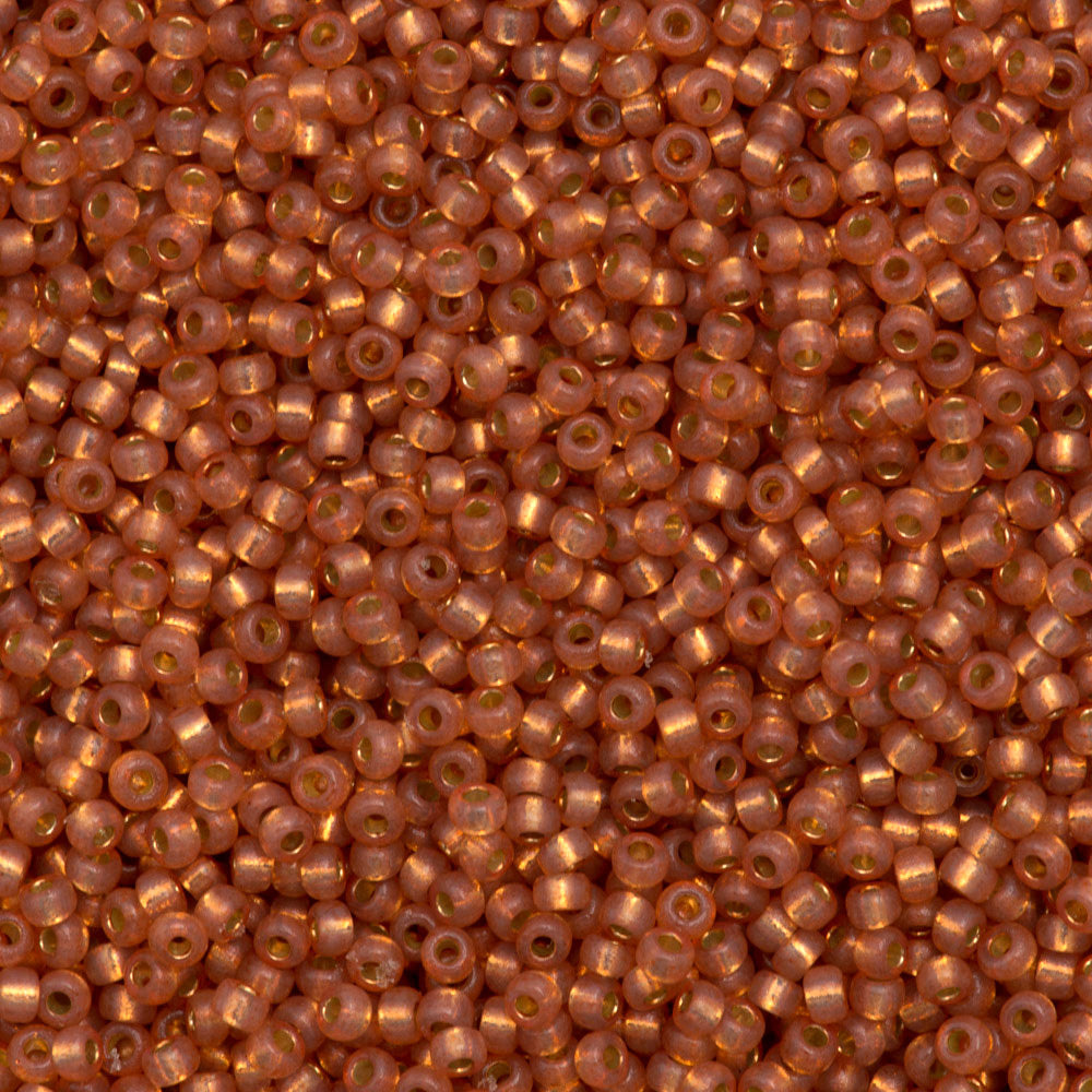 rose gold seed beads Duracoat Silver-Lined Peach Miyuki Seed Beads 11/0