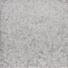 Miyuki Delica Seed Bead 15/0 Matte Crystal AB 2-inch Tube DBS851