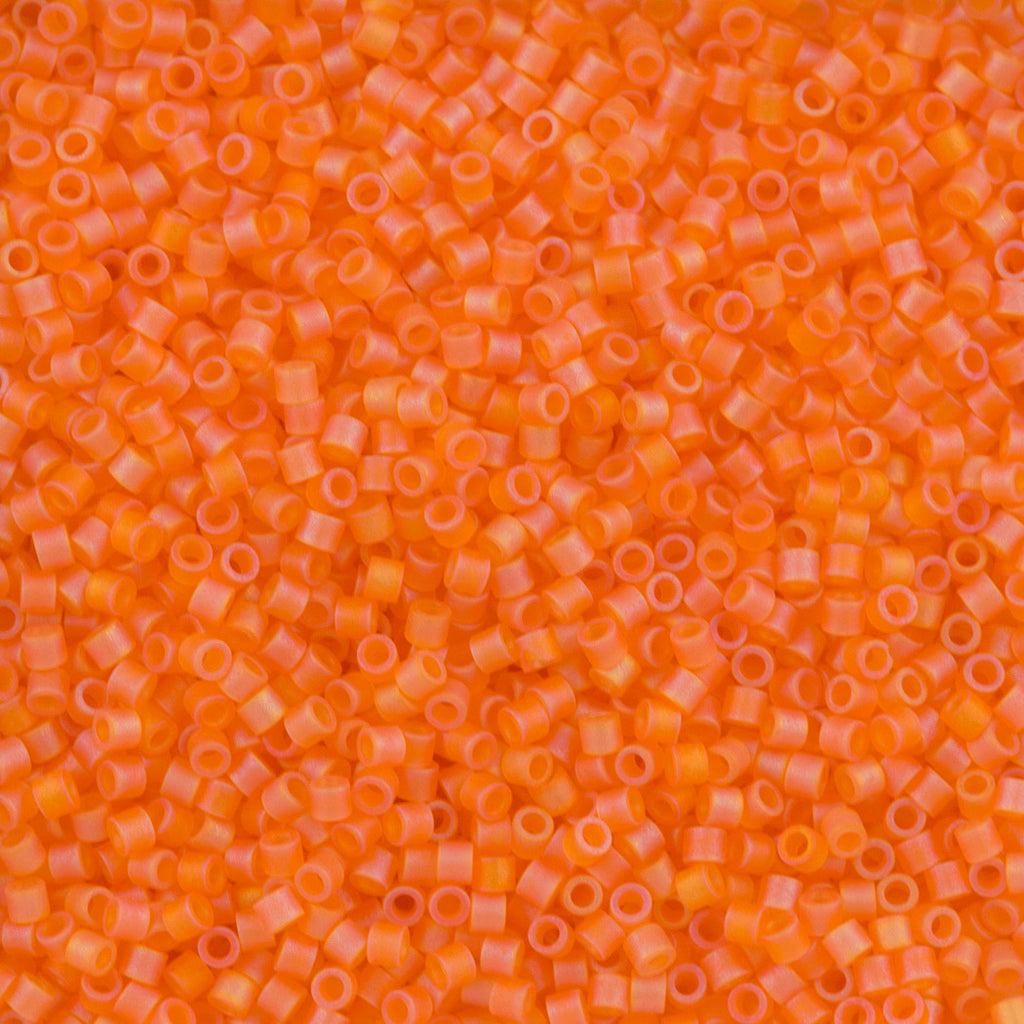 Miyuki Delica Seed Bead 15/0 Transparent Orange AB DBS855