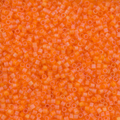 Miyuki Delica Seed Bead 15/0 Transparent Orange AB 2-inch Tube DBS855