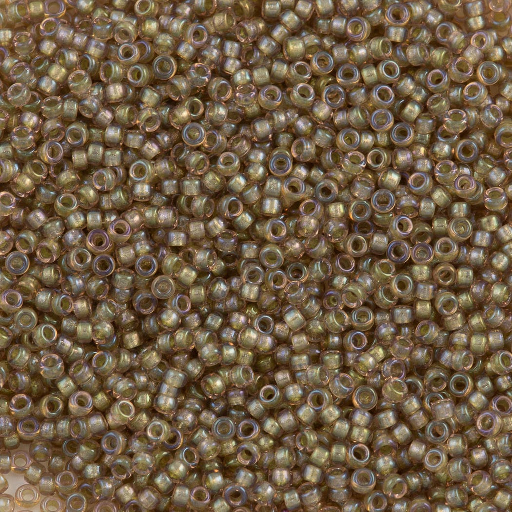 Miyuki Round Seed Bead 15/0 Taupe Lined Smoky Amethyst AB (1837)