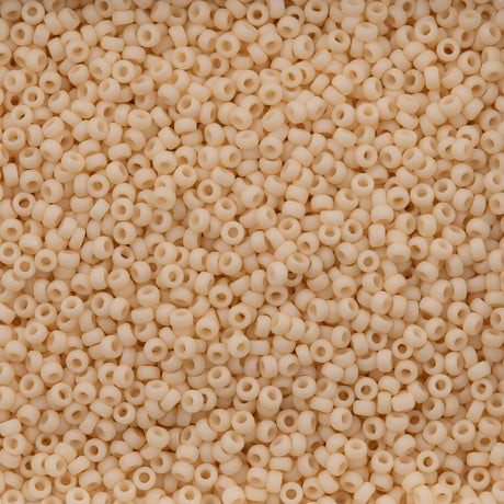 Miyuki Round Seed Bead 15/0 Opaque Matte Dark Cream (2022)