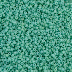 Miyuki Round Seed Bead 15/0 Duracoat Dyed Opaque Sea Opal 2-inch Tube (4475)