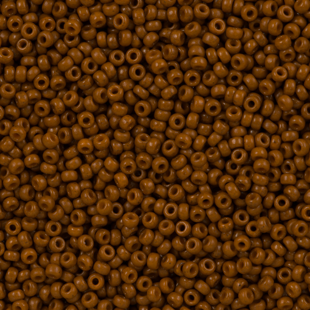 Miyuki Round Seed Bead 15/0 Duracoat Dyed Opaque Sienna 2-inch Tube (4459)
