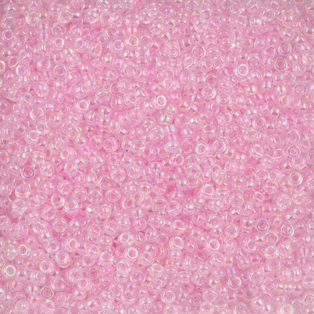 Miyuki Round Seed Bead 15/0 Transparent Pink AB (266)