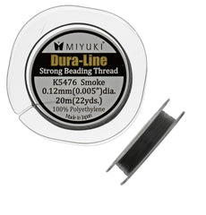 Miyuki DURA-LINE Smoke Grey .12mm beading thread 20 Meter