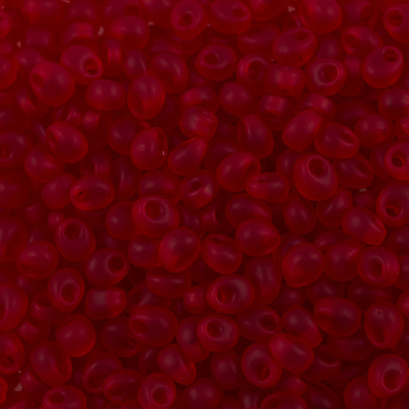 Miyuki 4mm Magatama Seed Bead Matte Ruby 10g (141F)
