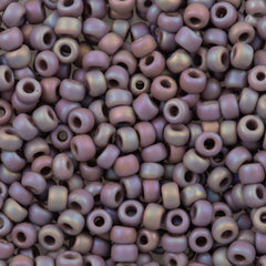 Miyuki Round Seed Beads 5/0 Opaque Matte Mauve AB 20g Tube (410FR)